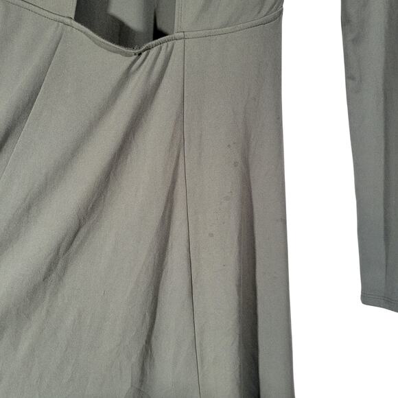 GB Olive Tie‎ Front Cutout Mini Dress XS NWT | Long Sleeve Flowy Fit - Picture 5 of 12